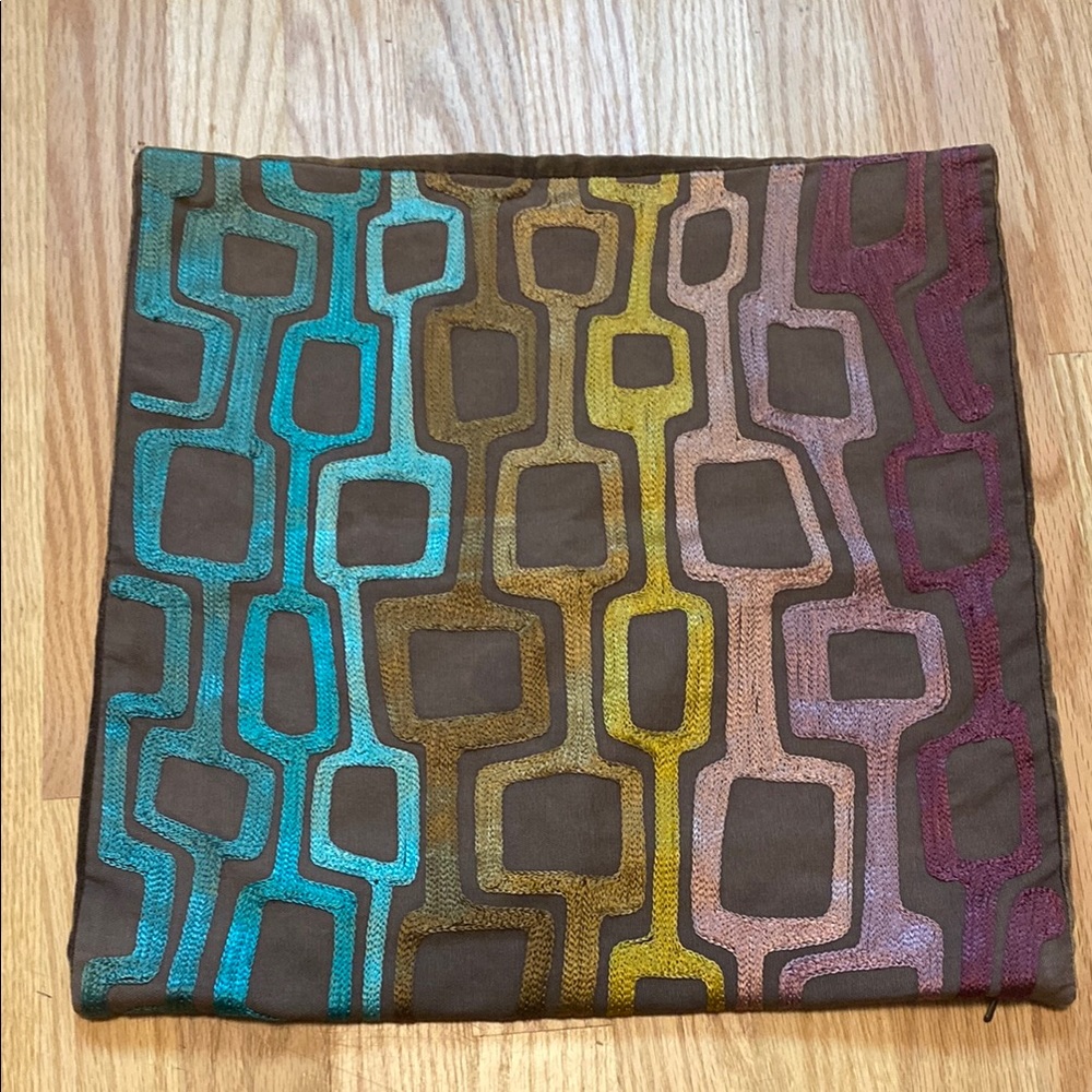 Crate & Barrel Nigel pillow case Geometric Multicolor Accent Pillow